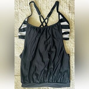 Built in bra tankini swim workout tank top